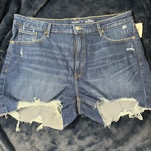 NWT Distressed denim shorts